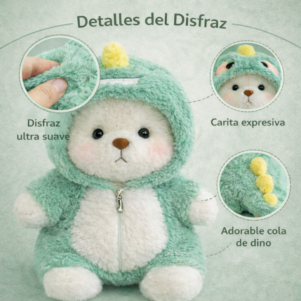 Oso con Disfraz de Dinosauiro