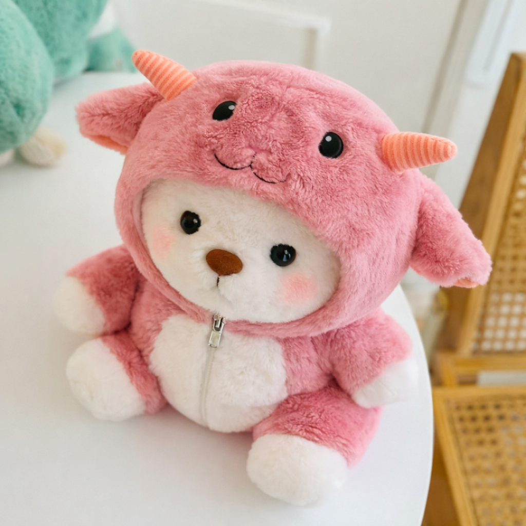 Oso con Disfraz de Dinosauiro